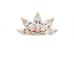 Buddha Jewelry Organics - CZ Threadless End - 14kt Rose Gold - Mini Valentina